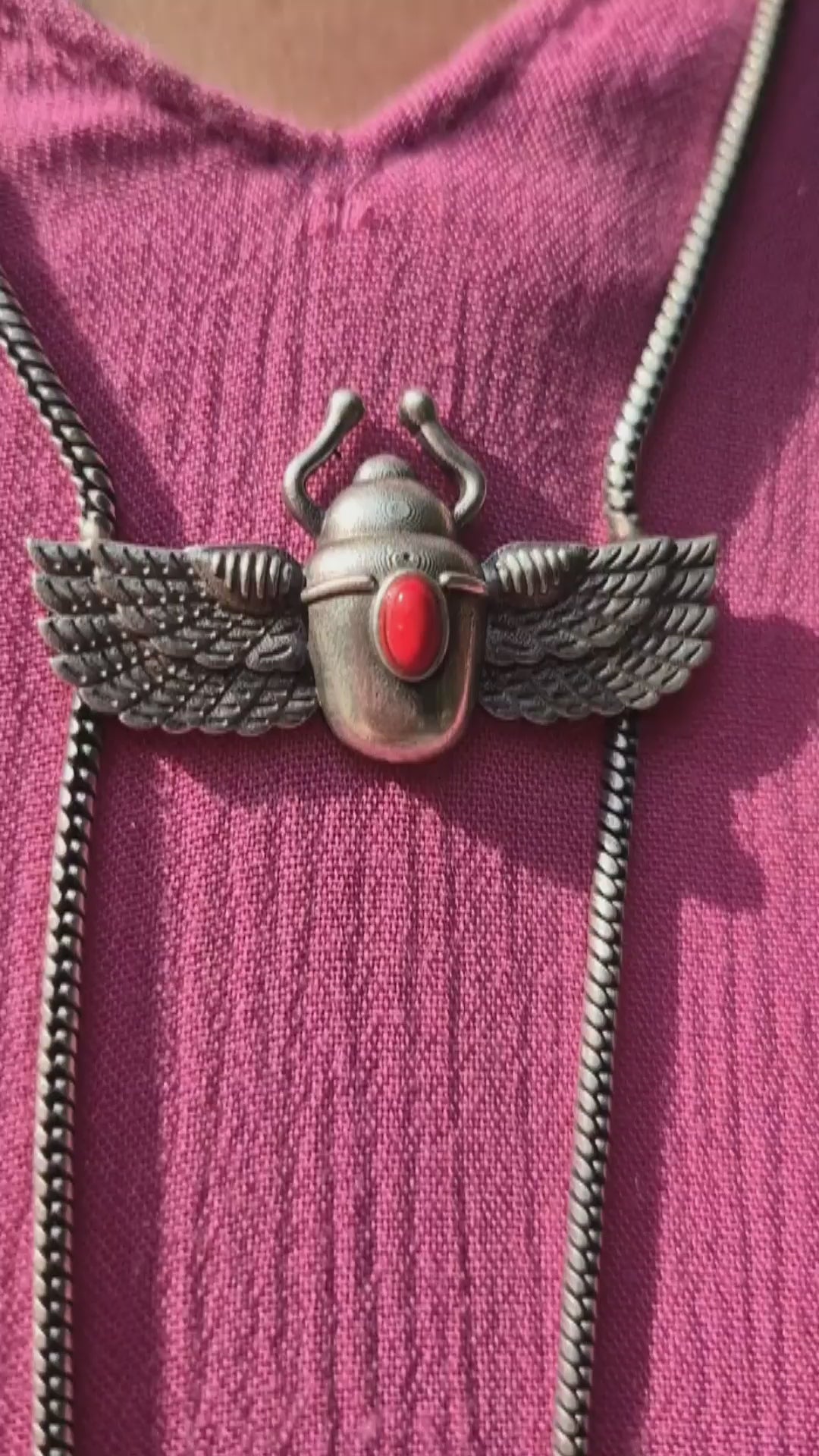 Silver Scarab Pendant